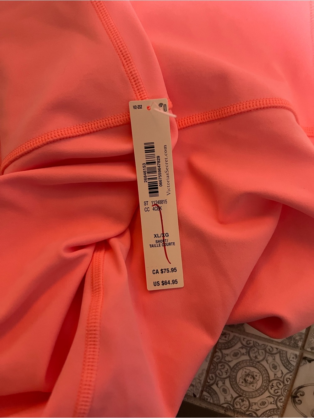 Victoria's Secret Sport Bright Coral Workout Leggings